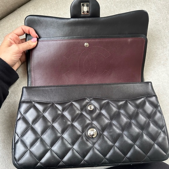 SOLD!!!! Chanel Jumbo Double Flap Lamb skin Quilted Bag - Picture 2 of 16